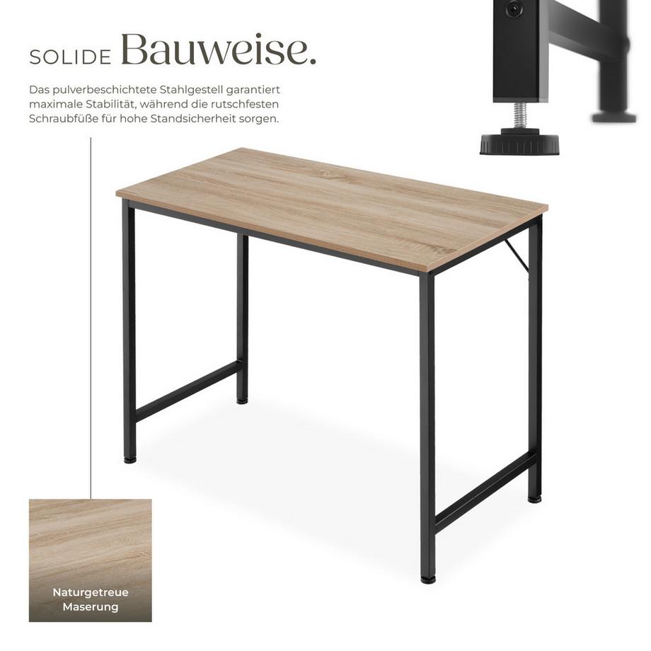 Tectake Schreibtisch Jenkins Industrial Style Holz und Stahl  
