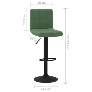 VidaXL Tabouret de bar velours  