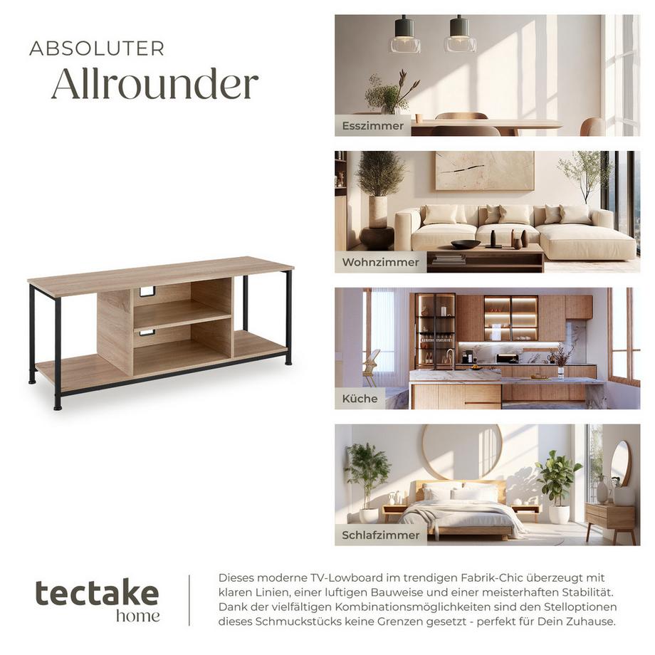 Tectake Mobile TV Denver  stile industriale  