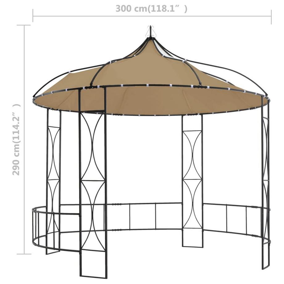 VidaXL gazebo Tessuto  