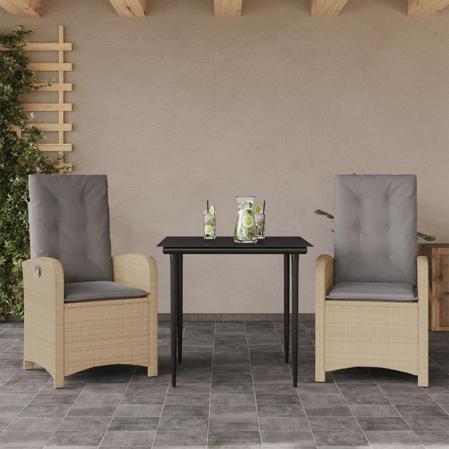 VidaXL set da pranzo da giardino Polirattan  
