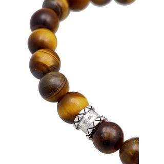 Kuzzoi  Armband  Totenkopf Tigerauge Beads 925 Silber 