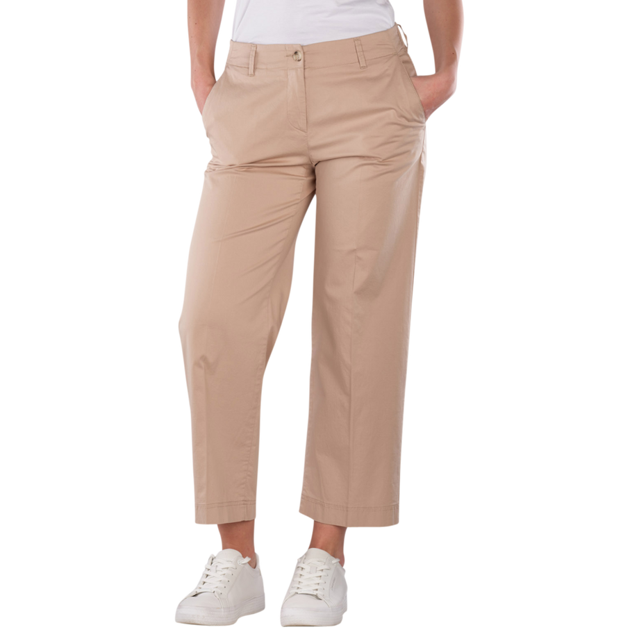 Maine S 5-Pocket Pants Wide Leg Cropped Stretch Cotton