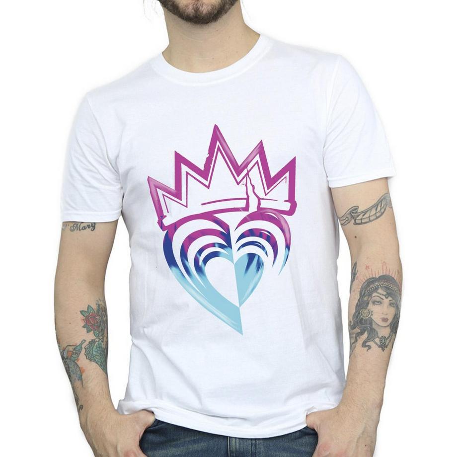 Disney Descendants T-Shirt Grafica Corona e Cuore  