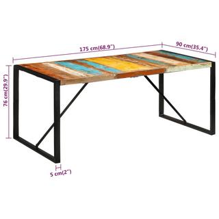 VidaXL Table à manger bois de récupération  