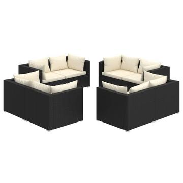 Garten-lounge-set poly-rattan