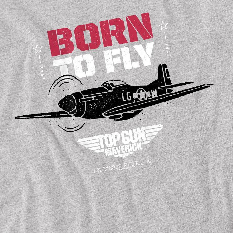 Top Gun Born To Fly Bedrucktes T-Shirt  