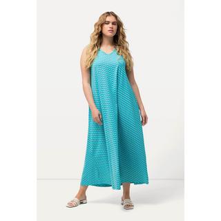 Ulla Popken  Jersey-Maxikleid, A-Linie, V-Ausschnitt, ärmellos 