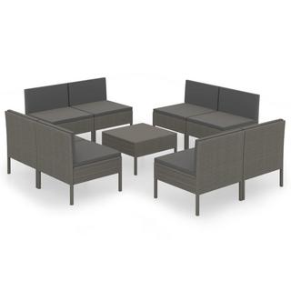 VidaXL Garten-sofagarnitur poly-rattan  