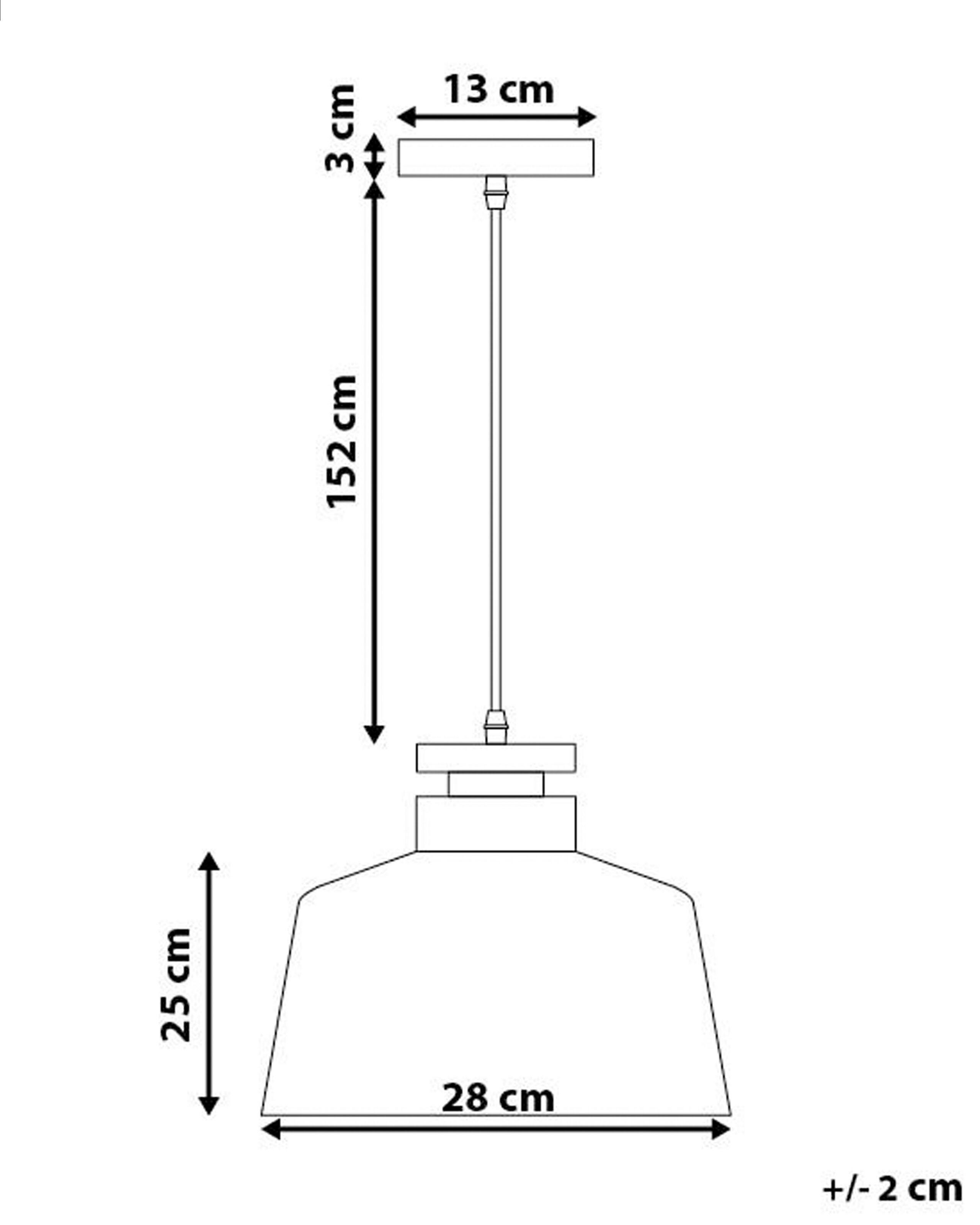 Beliani Lampe suspension en Aluminium Moderne DANUBE  