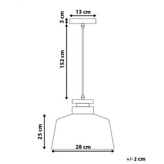 Beliani Lampe suspension en Aluminium Moderne DANUBE  