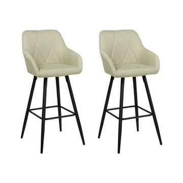 Set di 2 sedie alte en Tessuto Retrò DARIEN