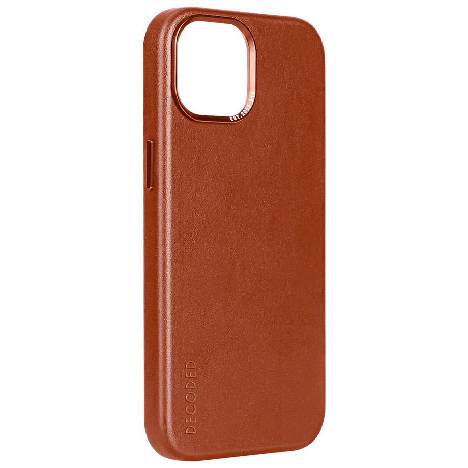DECODED  Cover pelle iPhone 15 Plus Decoded Tan 