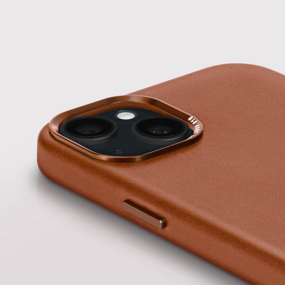 DECODED  Cover pelle iPhone 15 Plus Decoded Tan 