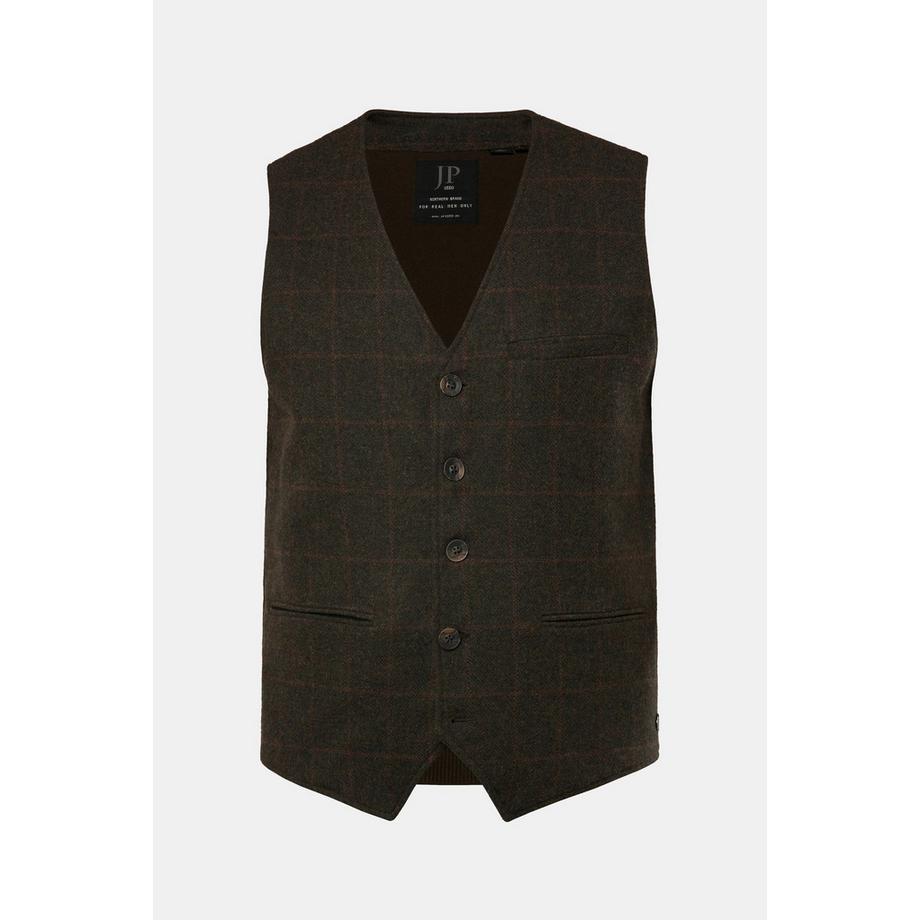 JP1880 Weste Karo Strickrücken  