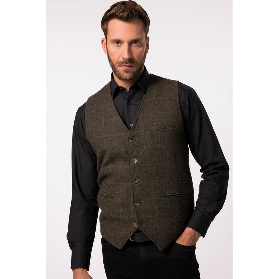 JP1880 Weste Karo Strickrücken  
