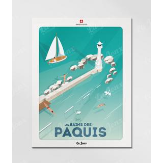 La-Jonx Affiche de Bains des Pâquis - Farniente  