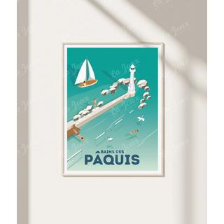 La-Jonx Affiche de Bains des Pâquis - Farniente  