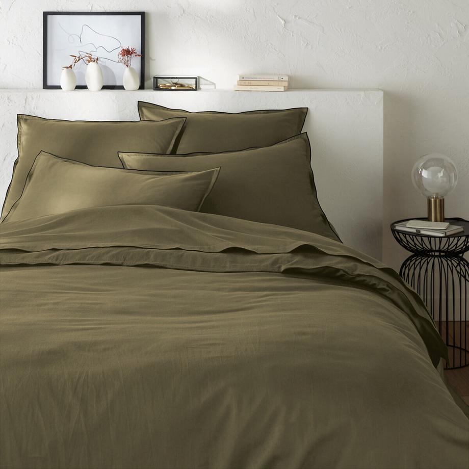 Housse de couette satin de coton lavé