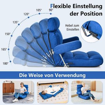 Bodenstuhl klappbares Bondensofa mit verstellbarer Rückenlehne