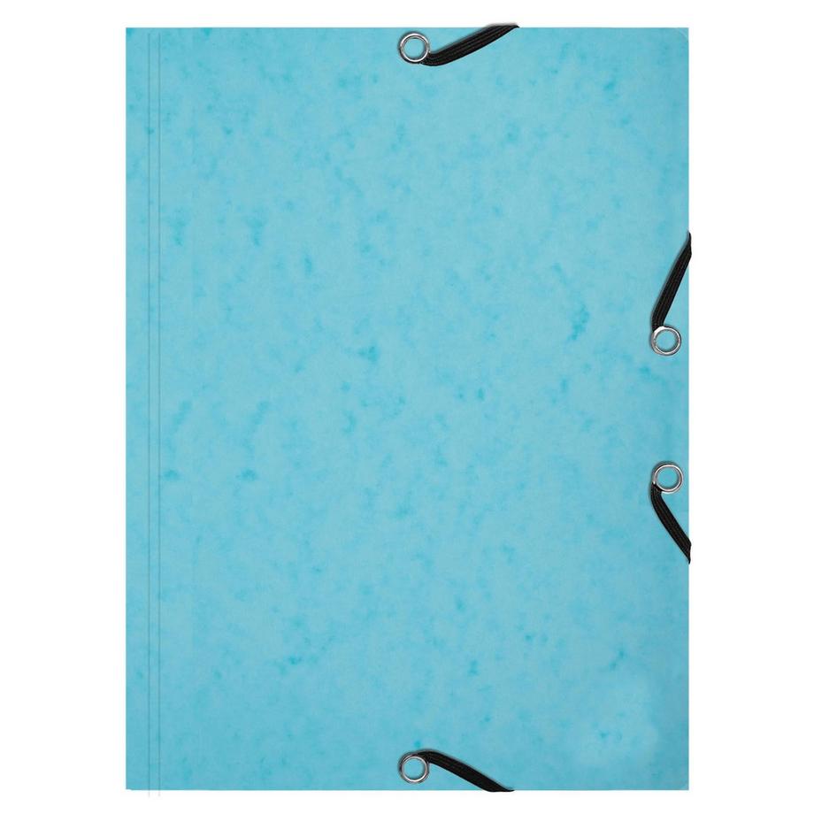 Exacompta Cartelle 3 lembi con elastici Aquarel + 25 schede bristol A5 - x 10  