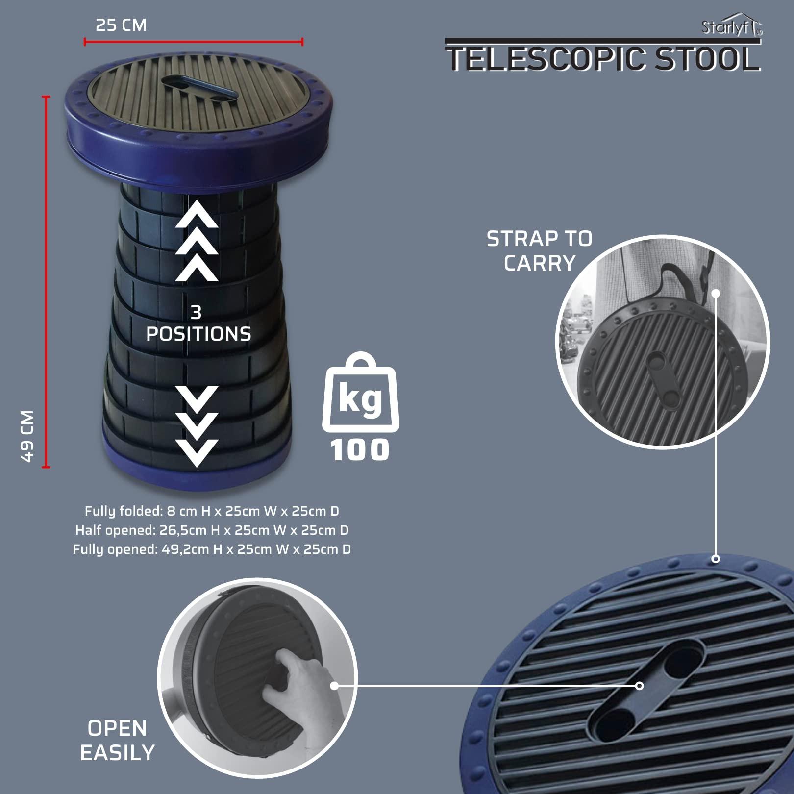 STARLYF  Telescopic Stool-Sgabello pieghevole portatile 