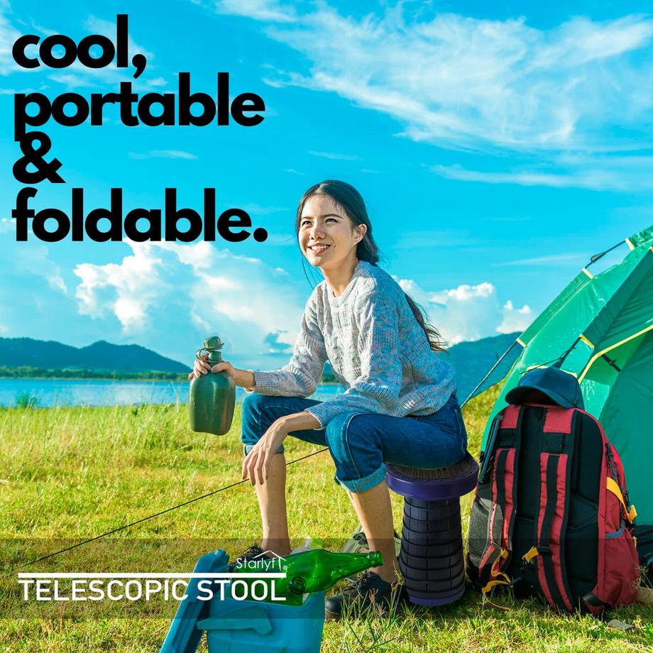 STARLYF  Telescopic Stool-Sgabello pieghevole portatile 