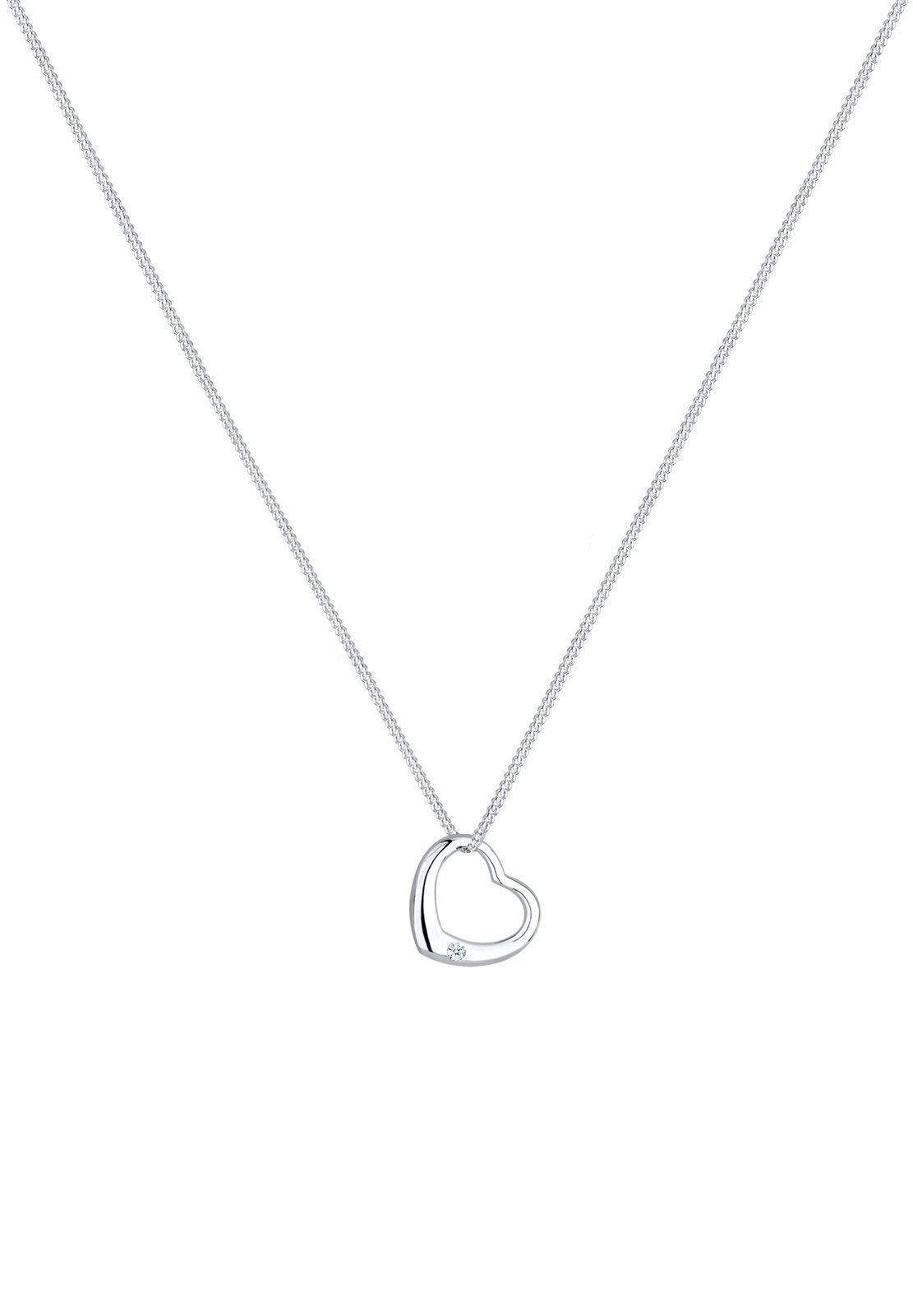 Elli  Halskette Herz Liebe Diamant (0.03 Ct.) 