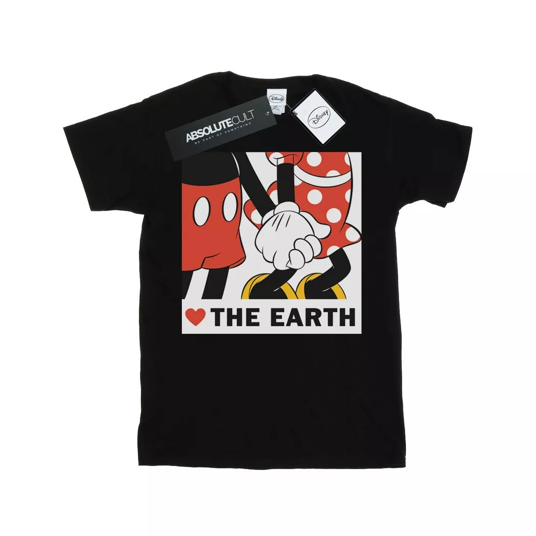 Disney - Heart The Earth TShirt, für Damen, Schwarz, Größe XL