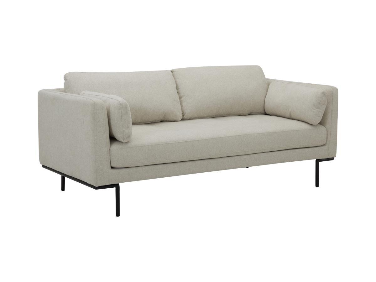 Maison Céphy Sofa 3-Sitzer - Stoff - Beige - Metallfüße - ISABELLA von Maison Céphy  