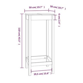 VidaXL Table de bar bois  