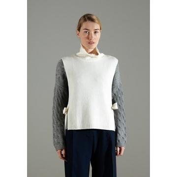 NAMI 15 Gilet col montant sans manches 4 fils - 100% cachemire