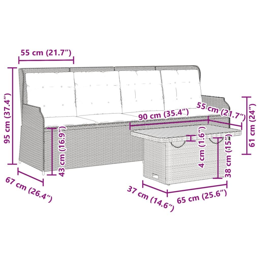 VidaXL set salotti da giardino Polirattan  