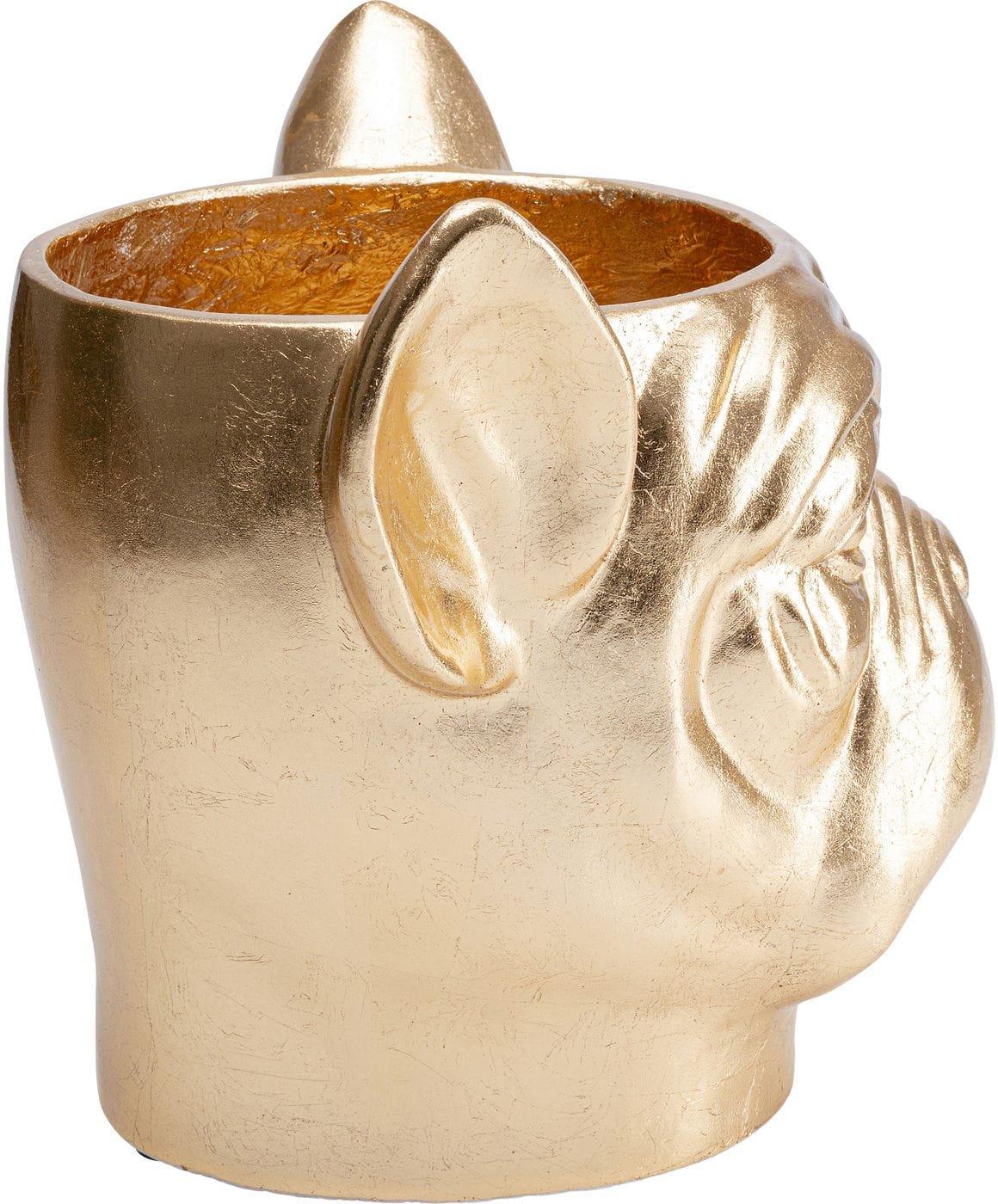 KARE Design Jardinière décorative Bulldog Gold  