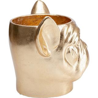 KARE Design Fioriera decorativa Bulldog Gold  