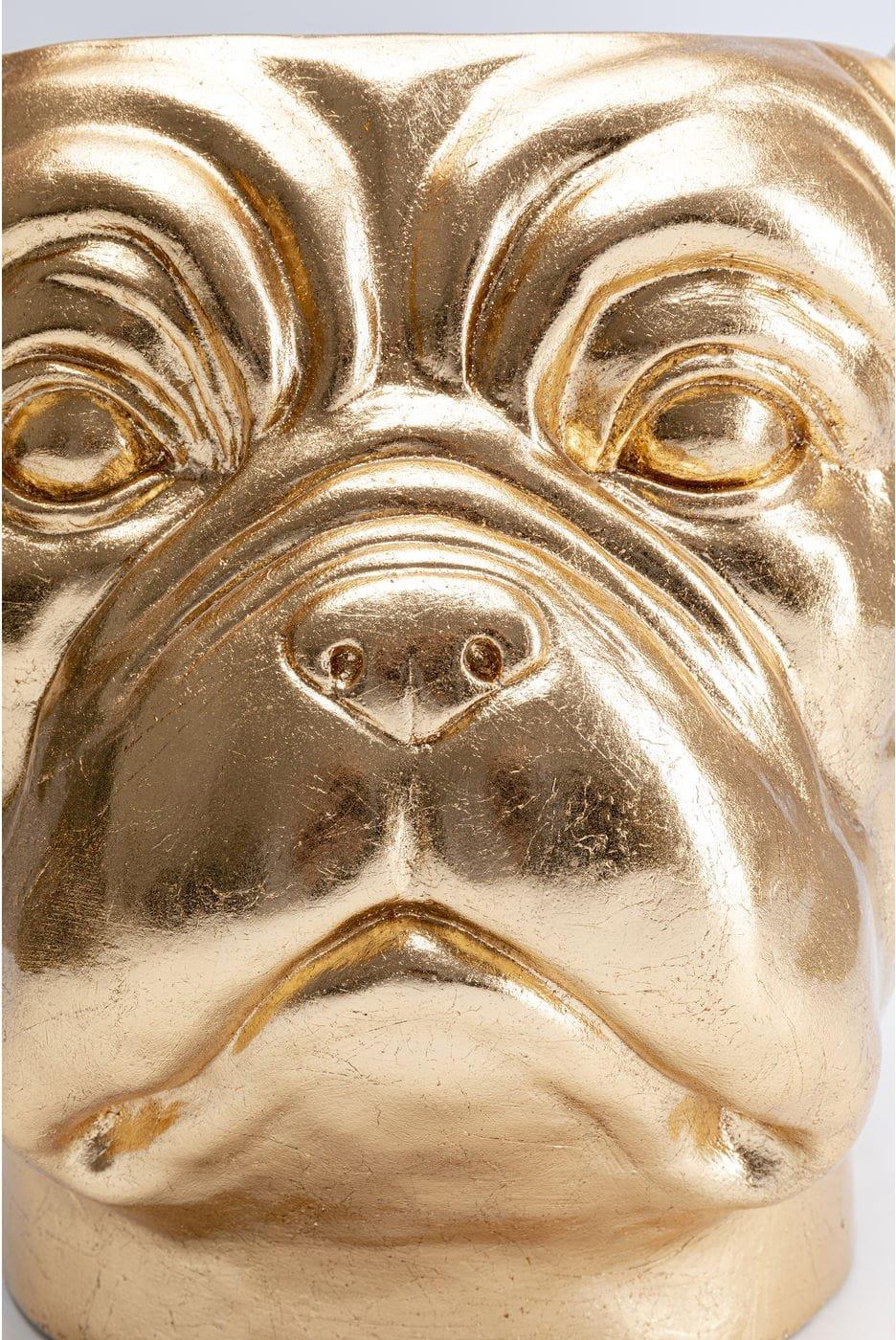 KARE Design Deko Übertopf Bulldog Gold  
