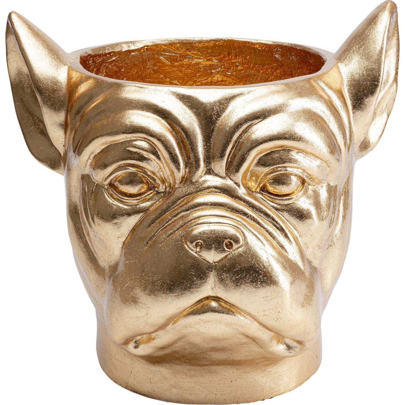 KARE Design Deko Übertopf Bulldog Gold  