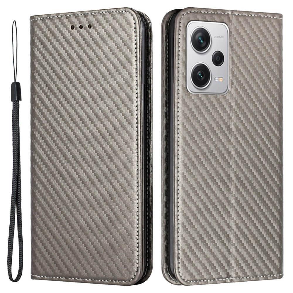 Cover-Discount  Xiaomi Poco X5 Pro - ÉTui Flip Look Carbone 