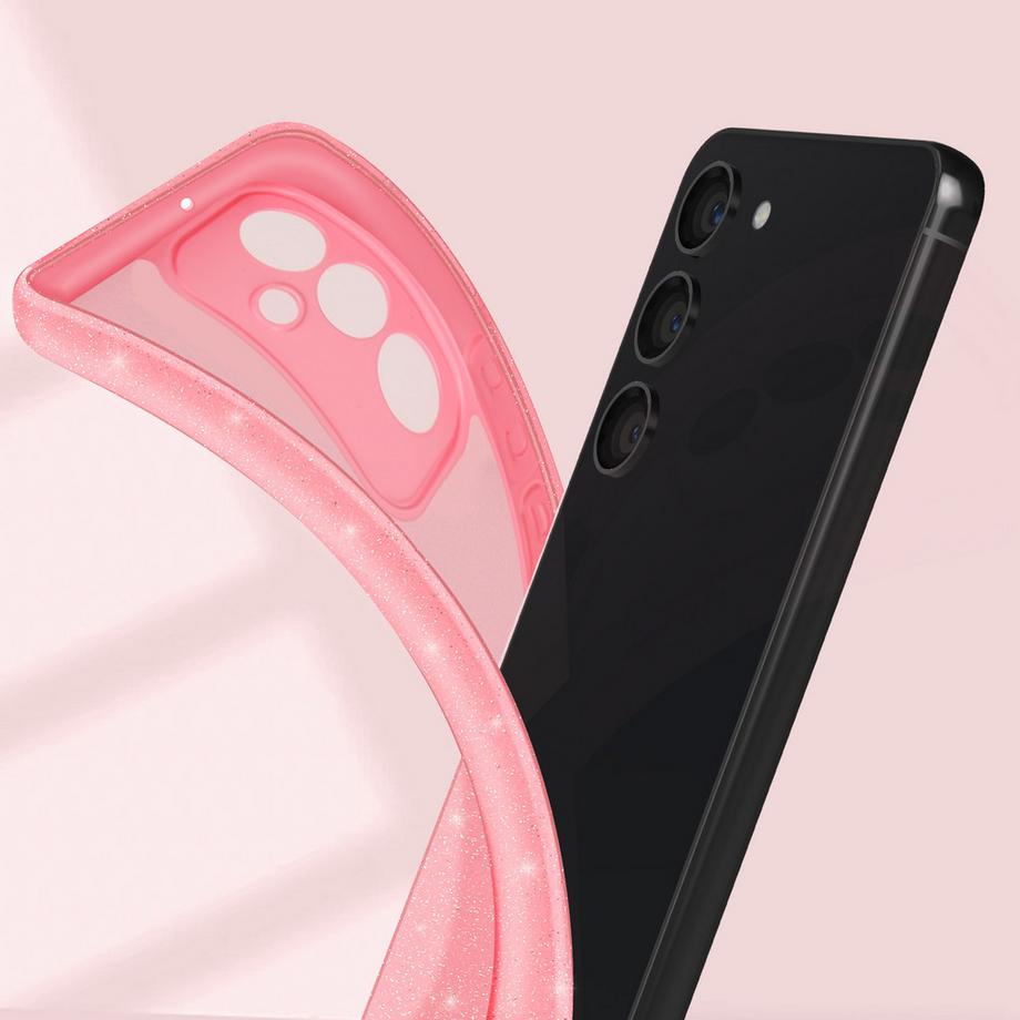 Avizar  Coque Pailleté Samsung S24 Ultra Rose 