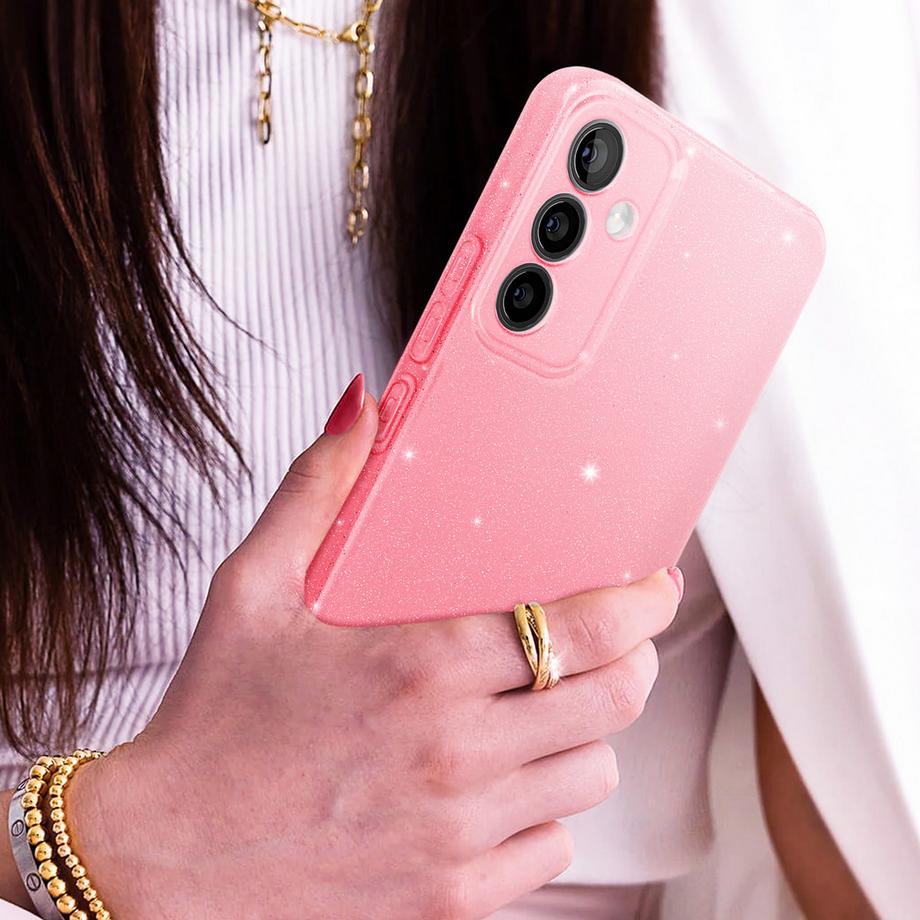 Avizar  Coque Pailleté Samsung S24 Ultra Rose 