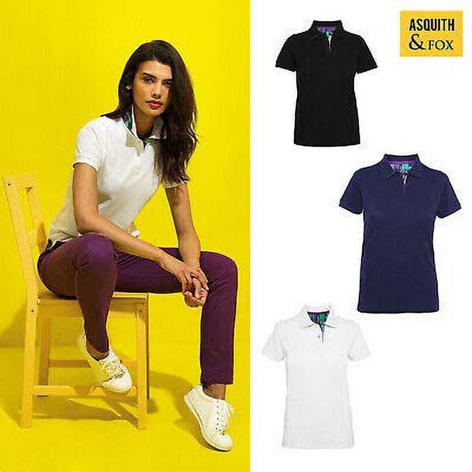 Asquith & Fox Kurzarm Performance Blend Polo Shirt  