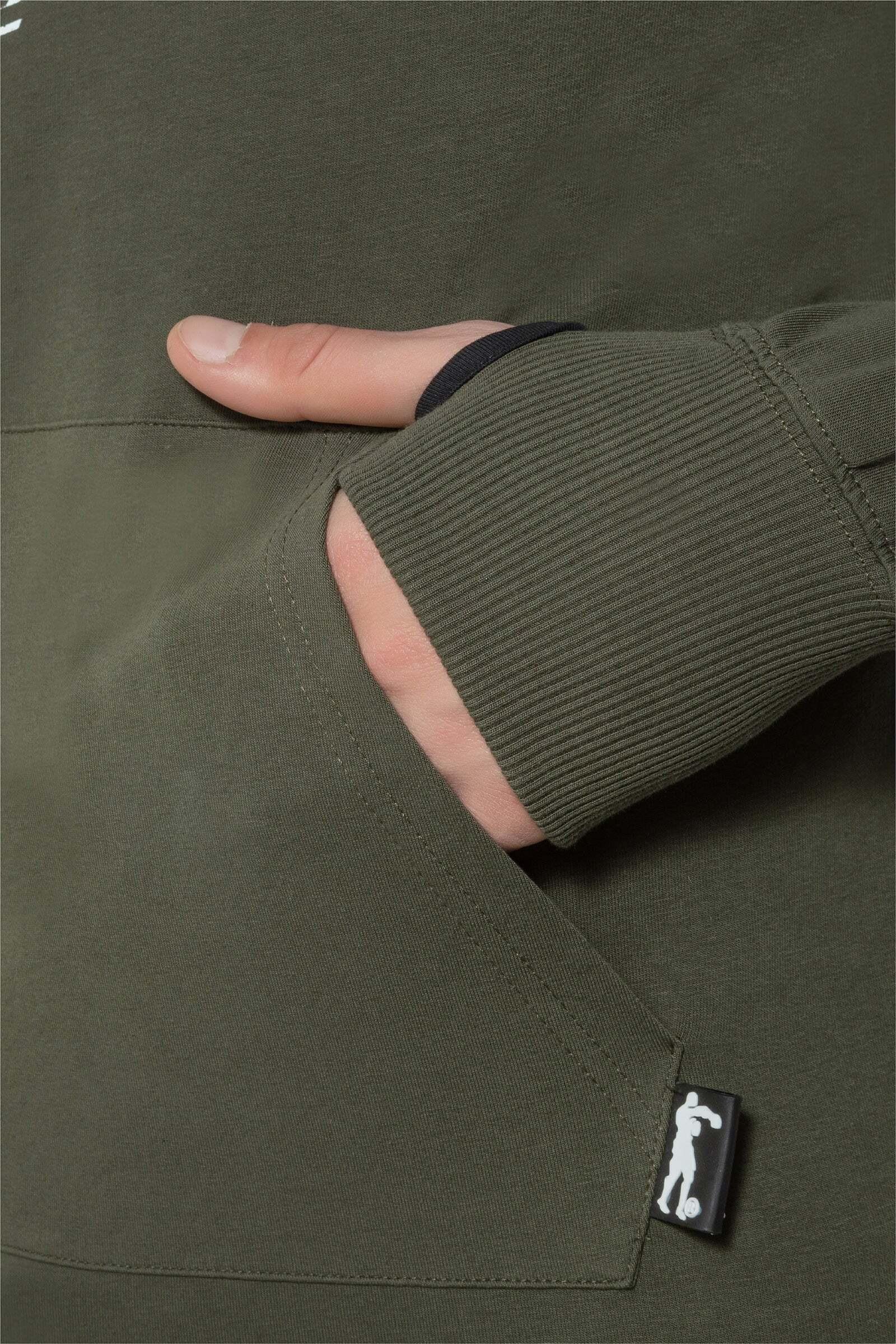 BOXEUR DES RUES  Kapuzenpullover Hooded Sweatshirt with Thumb Openings 