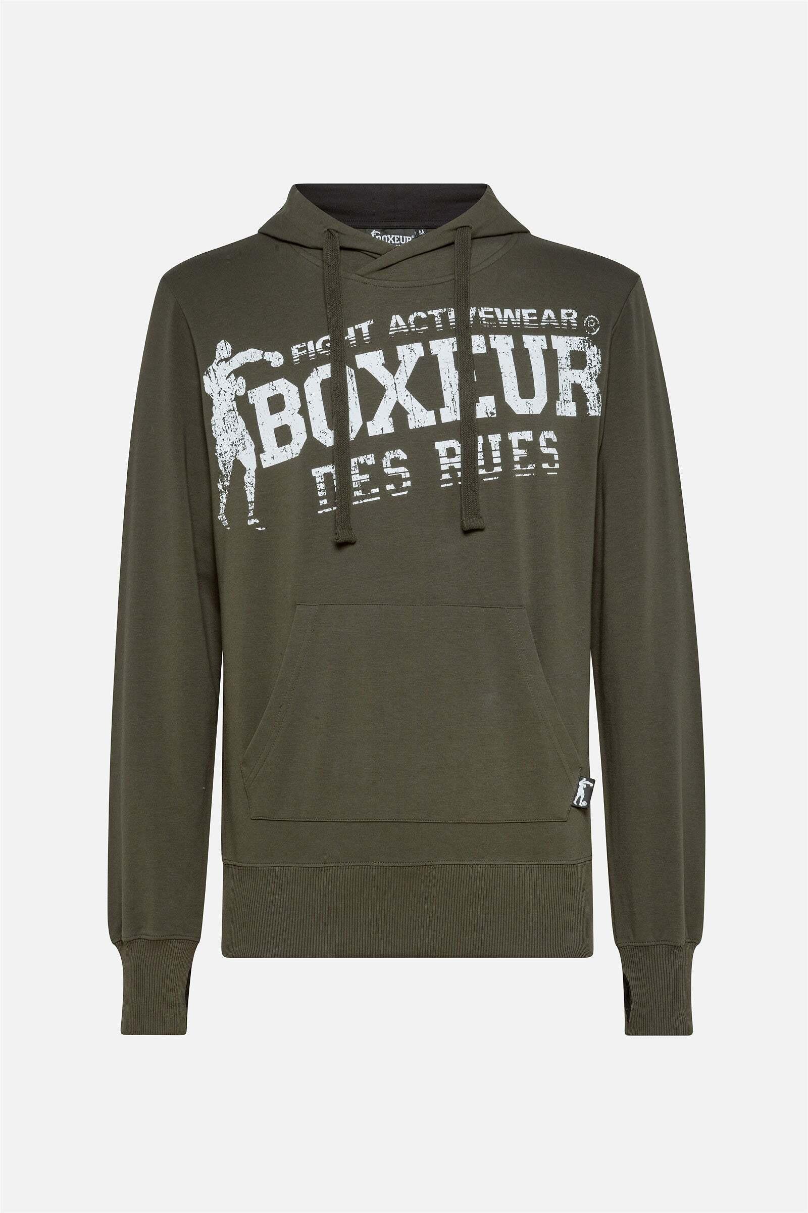 BOXEUR DES RUES Kapuzenpullover Hooded Sweatshirt mit Daumenöffnungen  