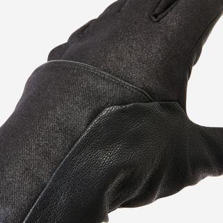 BTWIN  Gants vélo cuir avec manchons 