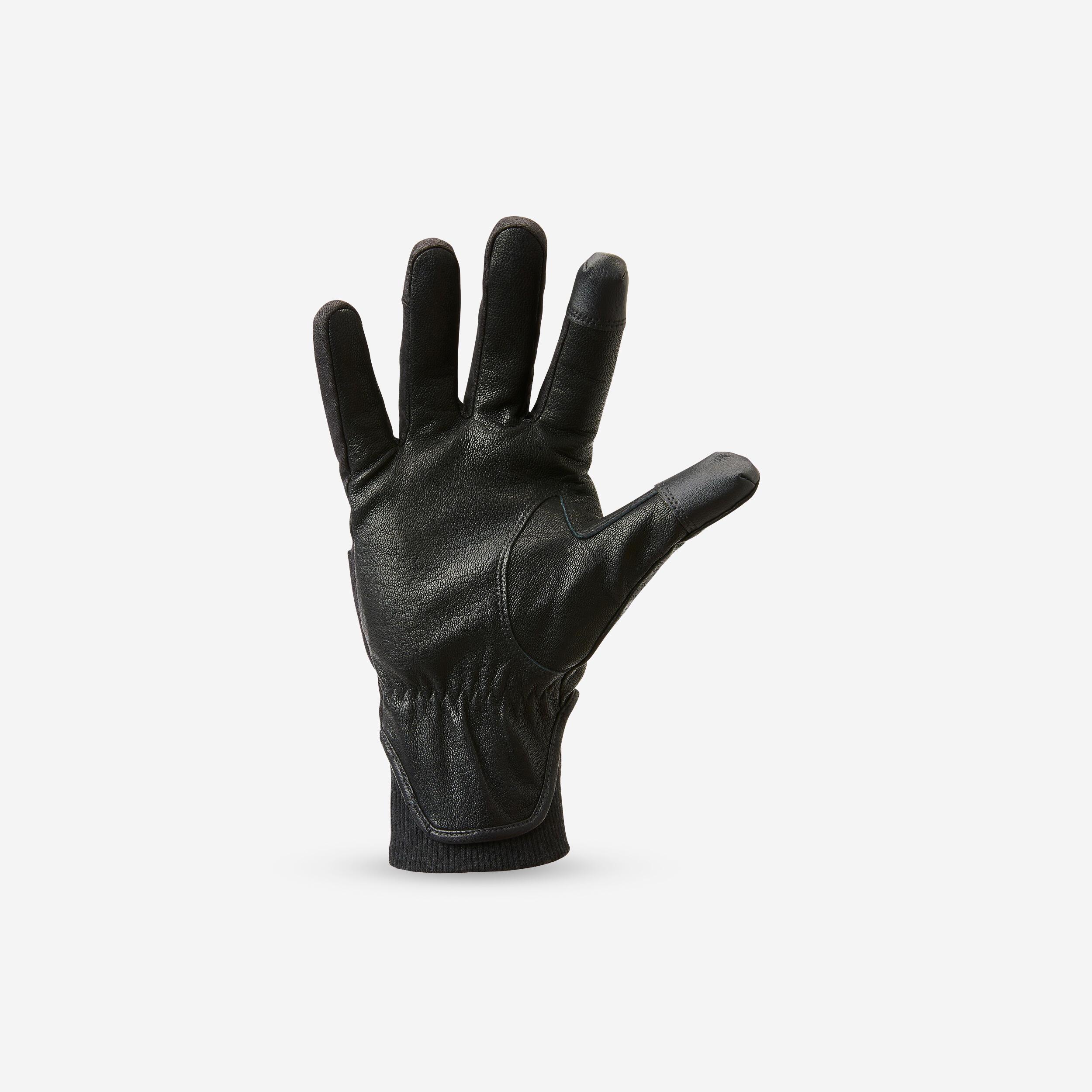 BTWIN  Gants vélo cuir avec manchons 