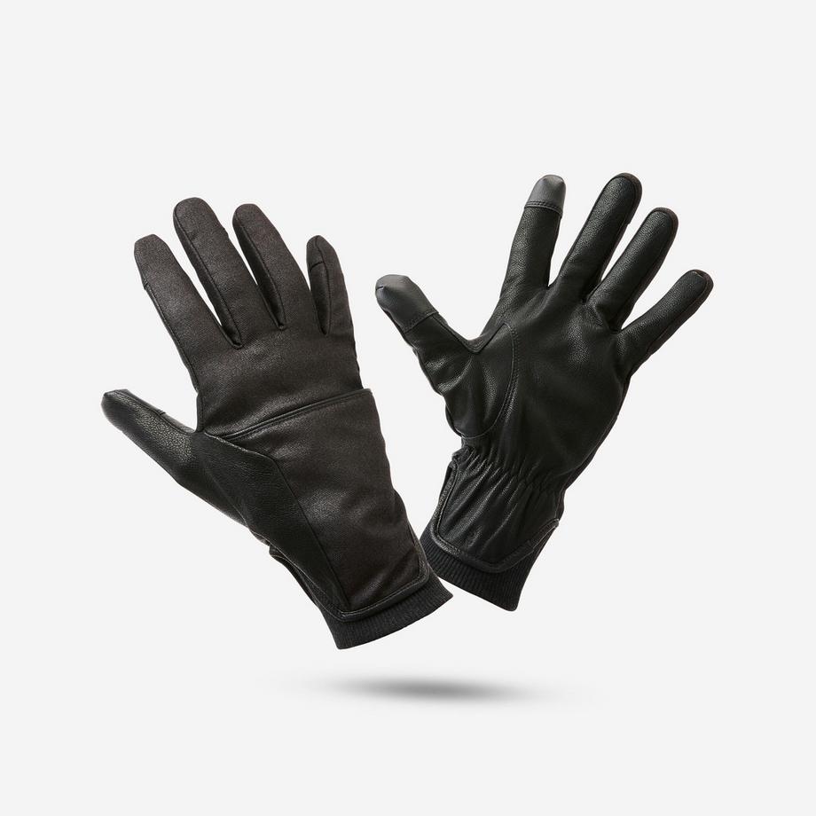BTWIN  Gants vélo cuir avec manchons 