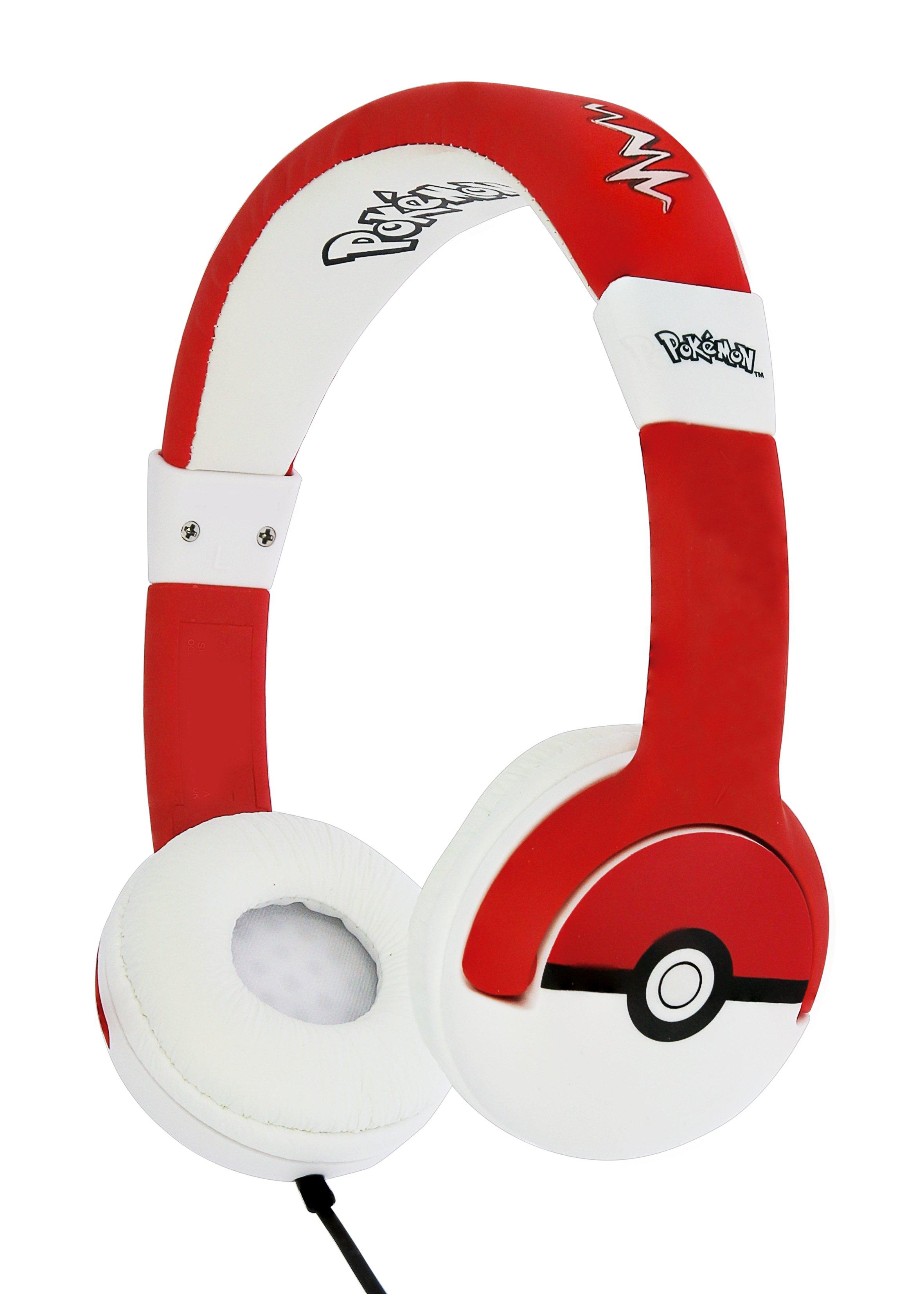 OTL  OTL Technologies Pokémon Pokéball Cuffie Cablato A Padiglione MUSICA Nero, Rosso, Bianco 