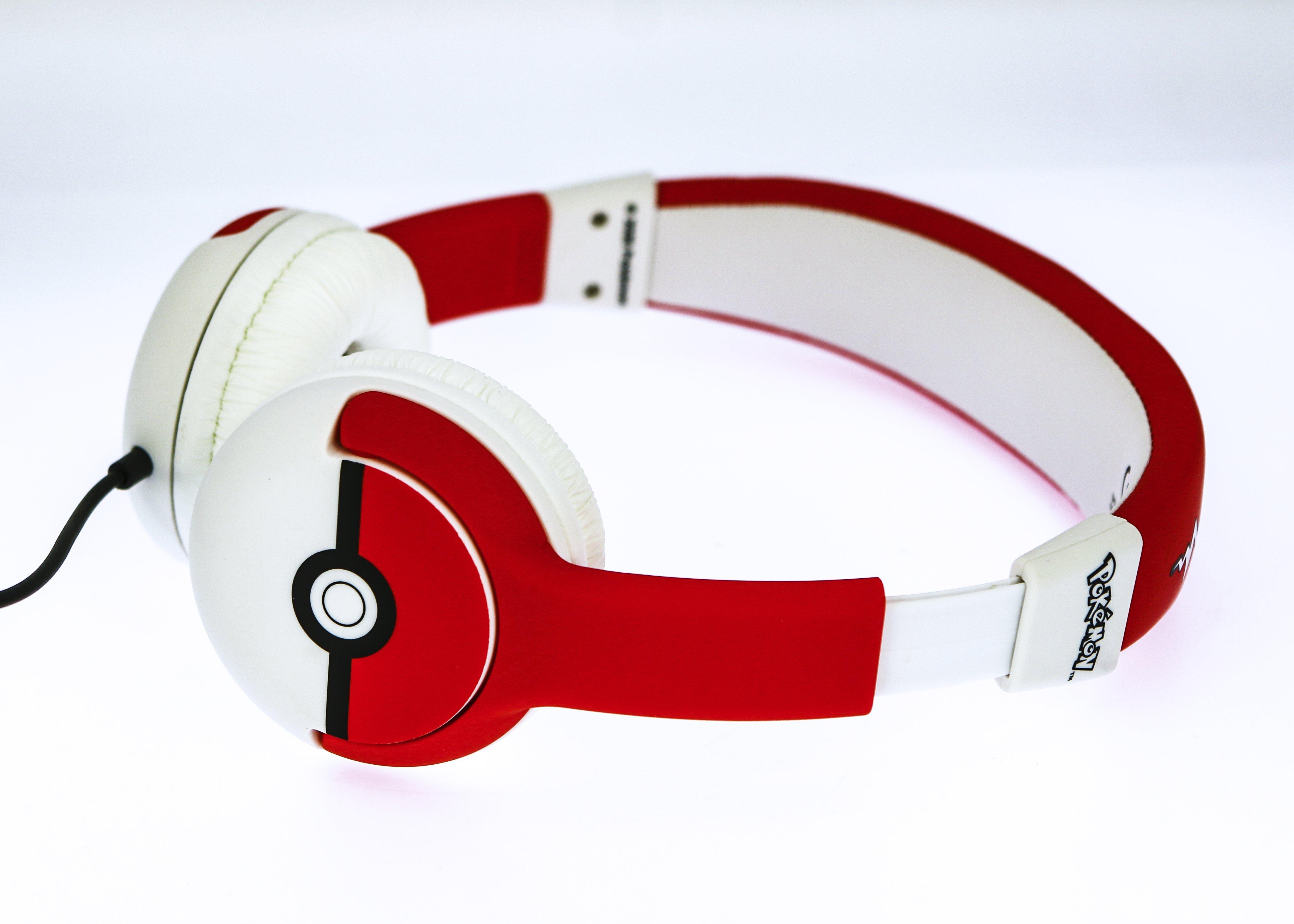 OTL  OTL Technologies Pokémon Pokéball Cuffie Cablato A Padiglione MUSICA Nero, Rosso, Bianco 