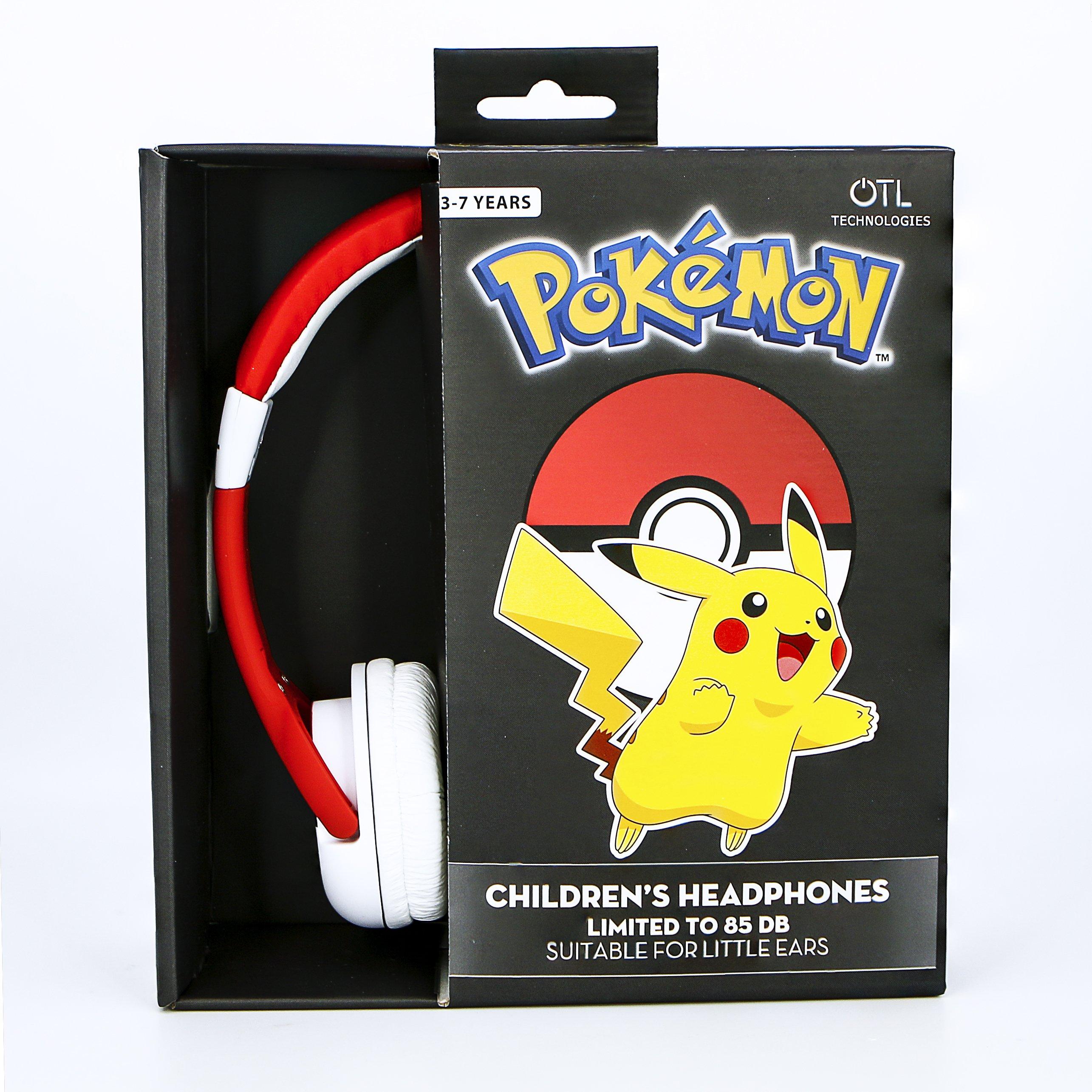 OTL  OTL Technologies Pokémon Pokéball Cuffie Cablato A Padiglione MUSICA Nero, Rosso, Bianco 