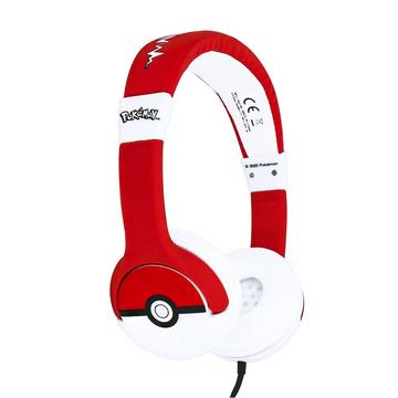OTL Technologies Pokémon Pokéball Écouteurs Avec fil Arceau Musique Noir, Rouge, Blanc